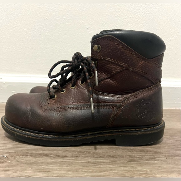 Red Wing Irish Setter 83604 Brown Leather Aluminum Toe Work Boots Mens Size 8.5 - Picture 5 of 9